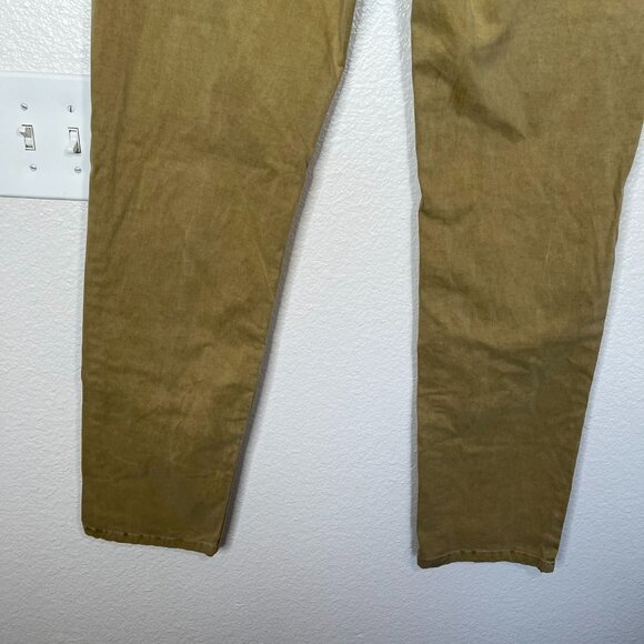 J. McLaughlin Womens Khaki Mustard Yellow Causal Pants Size 31 Slim Fit - Picture 4 of 13
